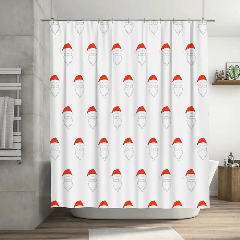 Set di decorazioni in tessuto impermeabile con motivo floreale rustico per tende da doccia per bagno TU
