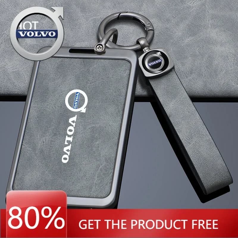 Nuova Custodia Portachiavi in Pelle con NFC per Auto Volvo 2026 - Cover Protettiva per Chiave Smart per Volvo EM90 EX30 2024 Polestar