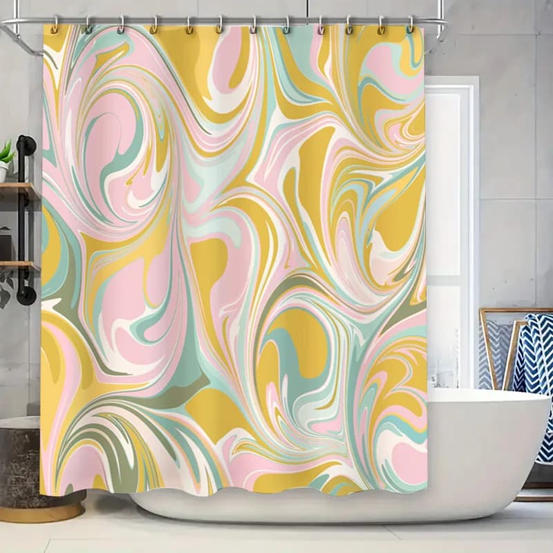 Tenda da doccia con foglie autunnali vibranti, tende decorative per finestre da bagno con stampa floreale in stile country rustico per la decorazione domestica