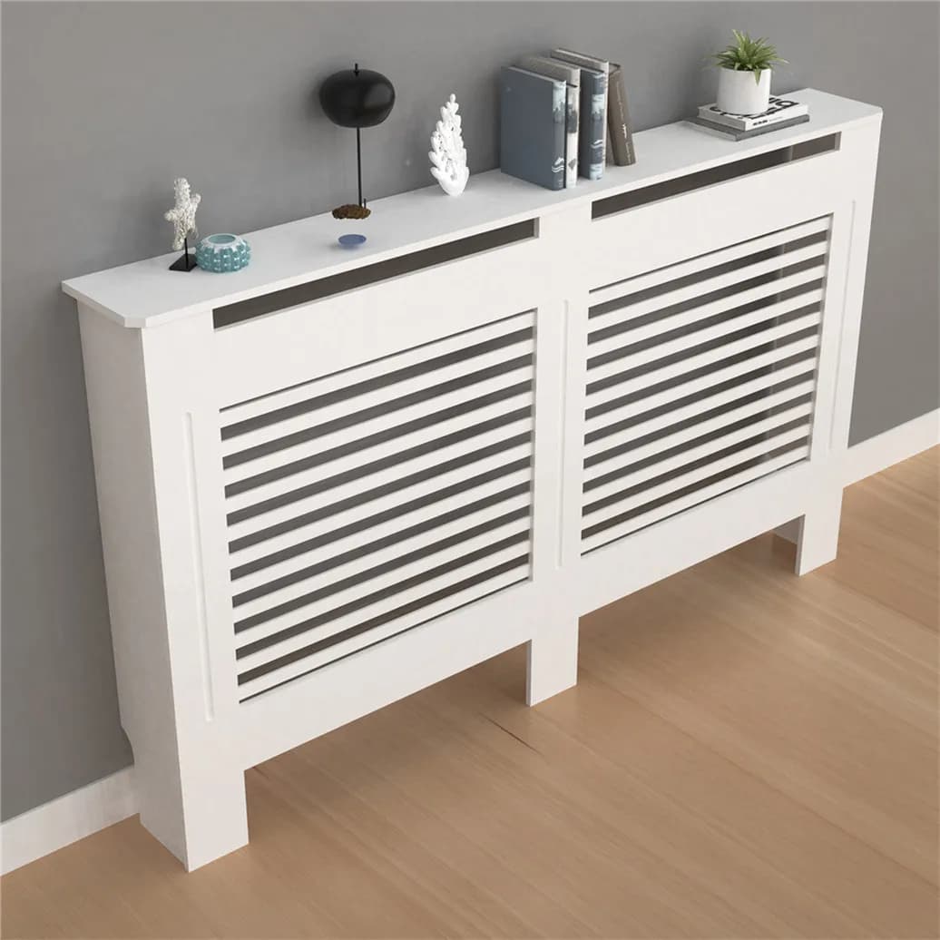 Copertura per radiatore super alta da 100 cm, resistente, per griglia, armadio in MDF, stile moderno verticale/orizzontale