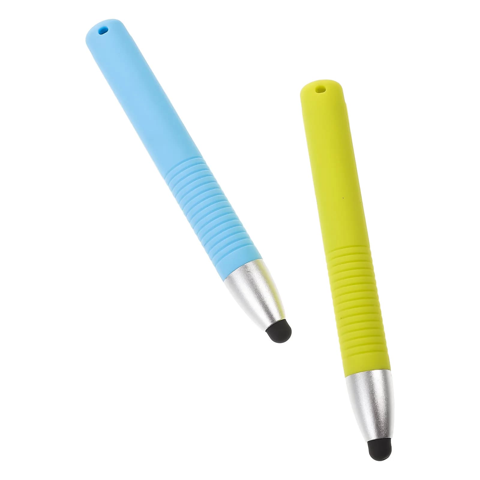 Penna stilo touchscreen da 2 pezzi, punta morbida capacitiva universale per tablet, smartphone, penna per scrittura e disegno sullo schermo