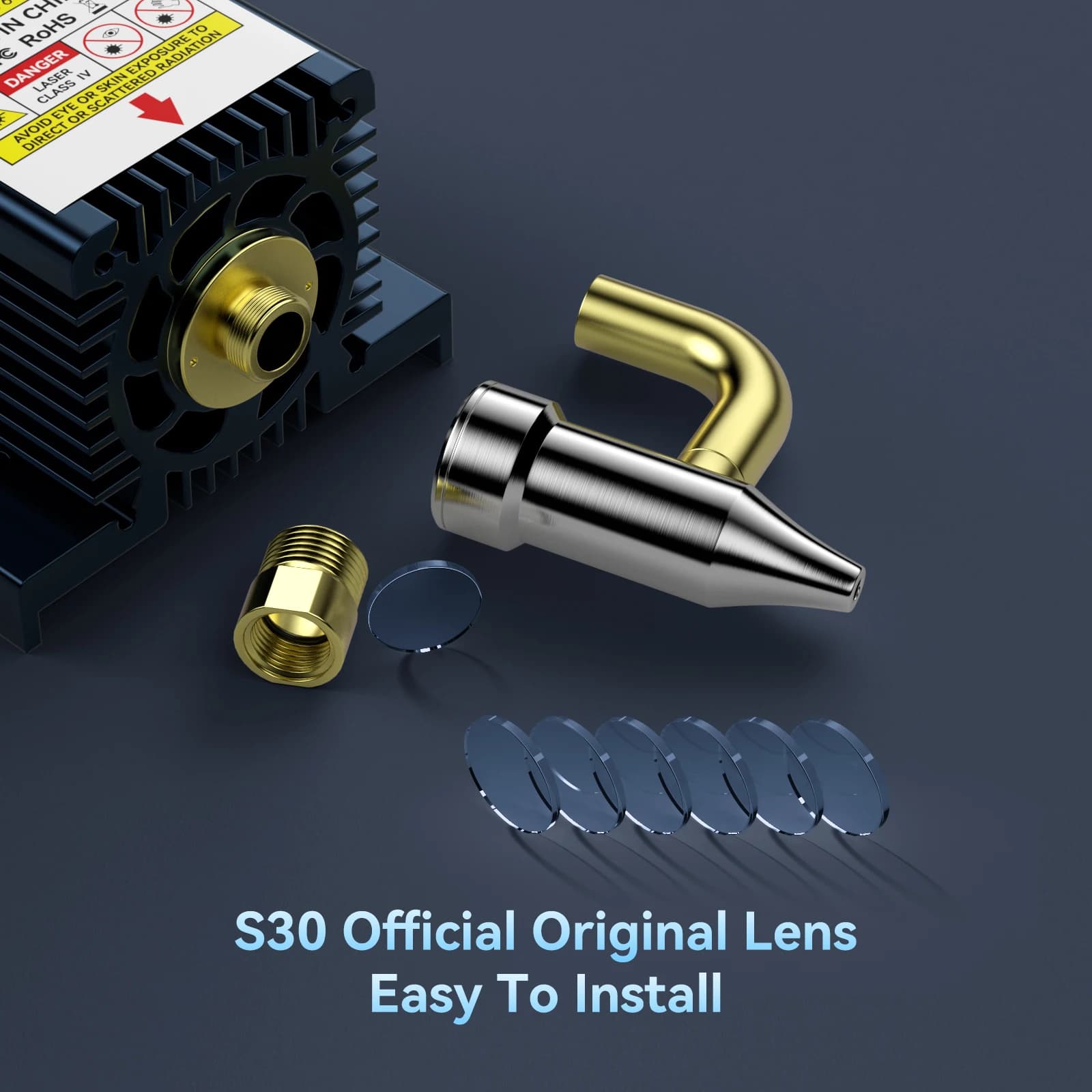 Originale SCULPFUN S30/S30 Pro/S30 Pro Max Laser Len 6PCS Lente standard Superficie rinforzata Anti-olio Anti-fumo Alta trasparente