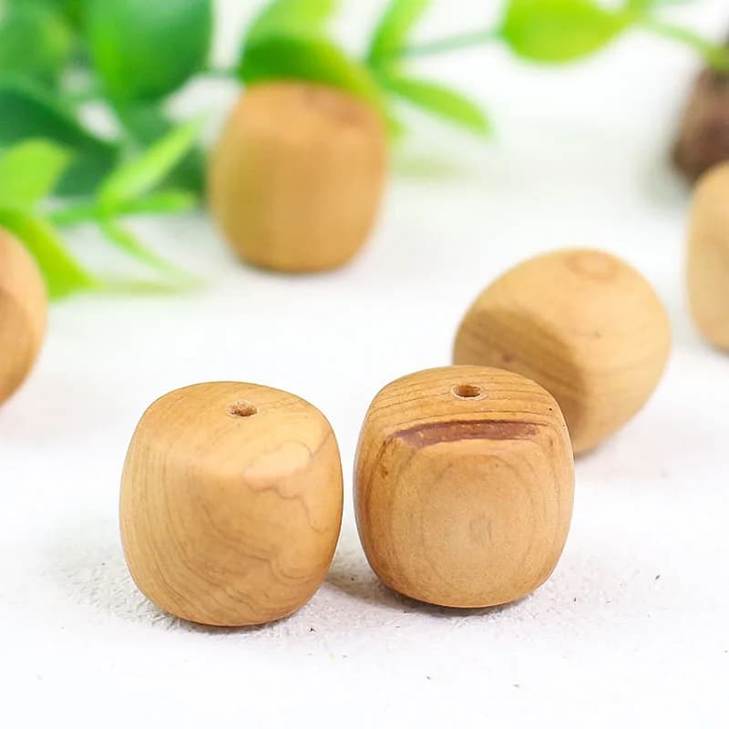 10 pz/lotto Naturale Cliff Cipresso Secchio di Legno Perline 13x14mm Artigianato In Legno Del Distanziatore Pendenti e Ciondoli Braccialetti FAI DA TE Collana gioielli unisex