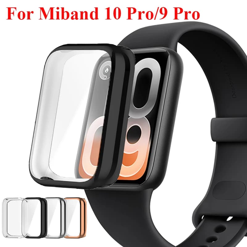 Custodia in TPU per Xiaomi Mi Band 10 Pro, protezione per smartwatch, cover per Mi Band 9 Pro 10 Pro, protezione schermo, accessori paraurti