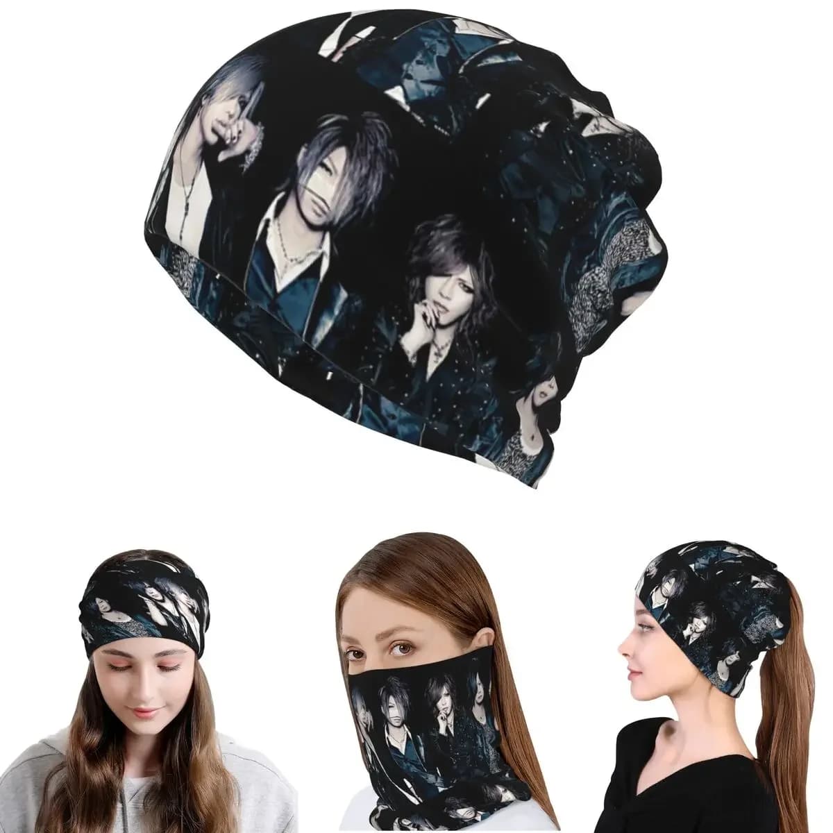 Japan Rock The Gazette Band Bandana Neck Gaiter Wrap Scarf Multi-use Headwear Beanies Hat for Men Women Adult Breathable