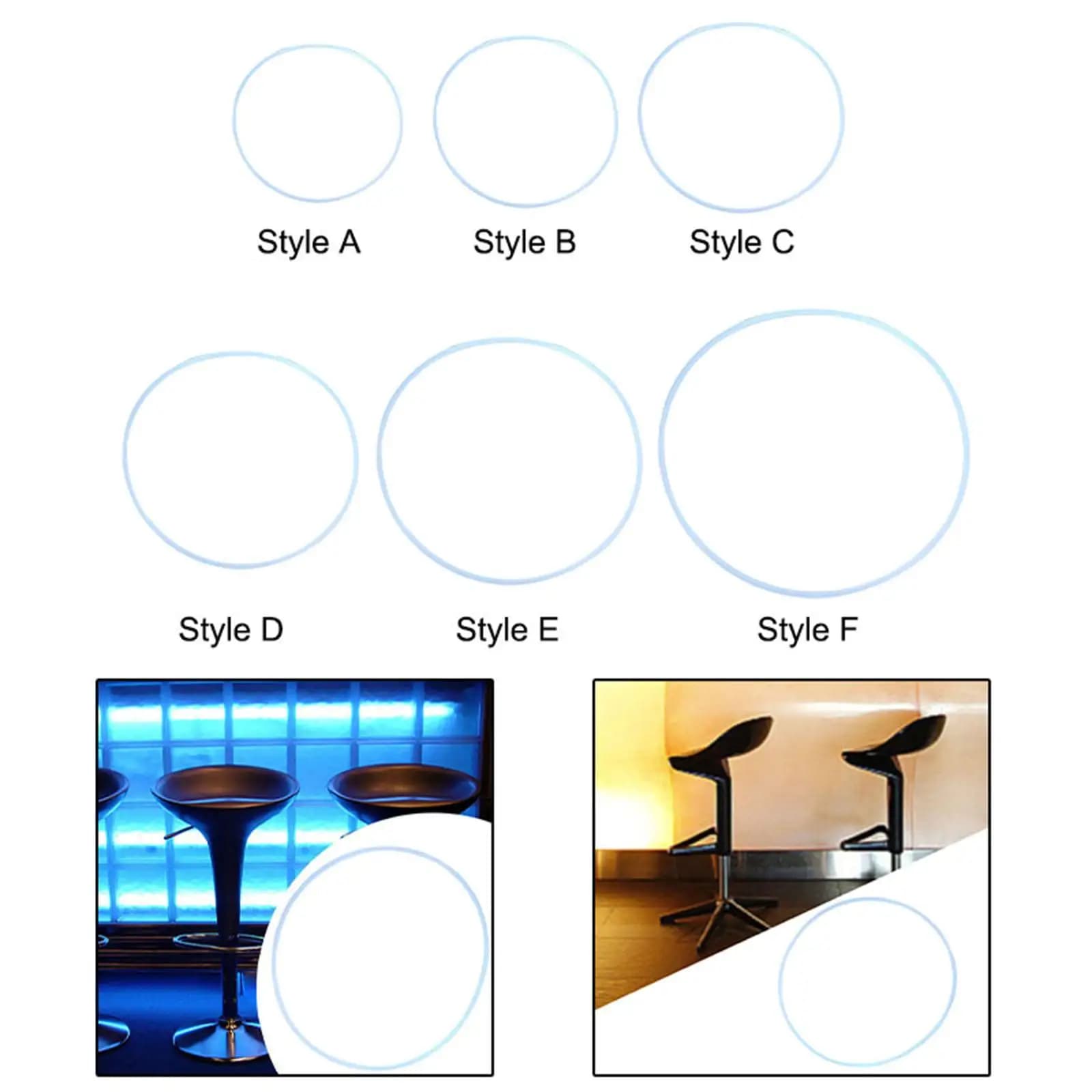 Bar Stool Floor Protection Salon Chair Hydraulic Base Ring for Home Office