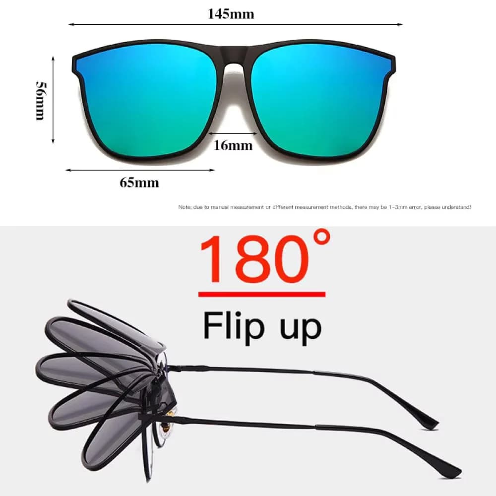 Fashionable Polarized Myopia Glasses Clip Driver's Goggles Night Vision Glasses Outdoor Sunshade And UV Resistant Sunglasses