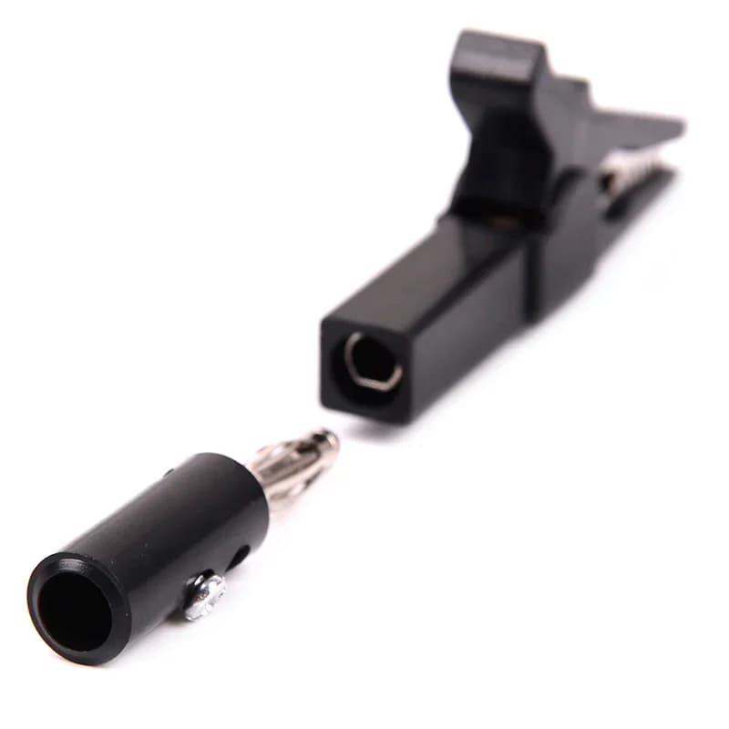 Set of 4 55mm Coccodrillo Clips with 4mm Banana Connector, Red and Black Test Cables for Stonego Test Equipment