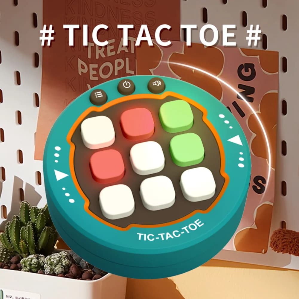 Giochi da tavolo portatili Tic-tac-toe 3 in 1 Gioco elettronico Bambini Montessori Puzzle Giocattoli Giochi di decompressione per adulti Regali