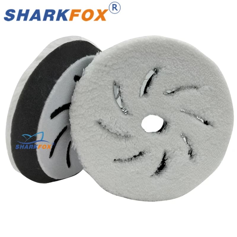 Sharkfox 5inch(125mm) Fast Finishing Microfiber Polishing Pad Polishing Disc For DA/RO Car Polisher