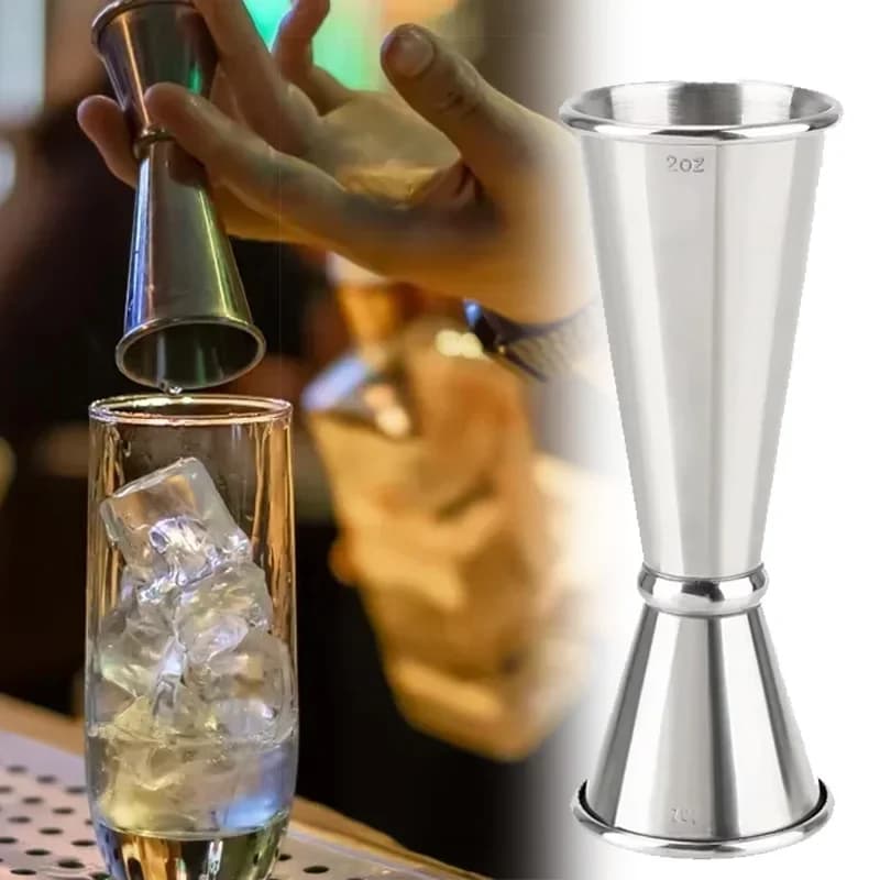 1/2PCS 30/60ml Cocktail Vino Shaker Misura Tazza In Acciaio Inox Doppio Colpo Bevanda Spirito Misura Jigger Forniture Da Cucina gadget