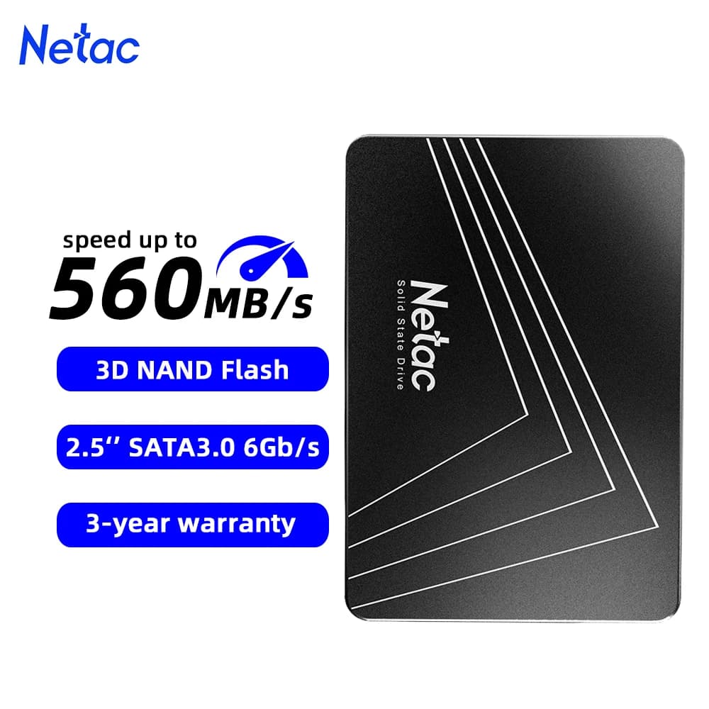 Netac SATA3 SSD 2.5 ''2tb 1tb HD Disco rigido SATA HDD 512gb 256gb 128gb 480gb 960gb Disco rigido interno a stato solido per PC portatile