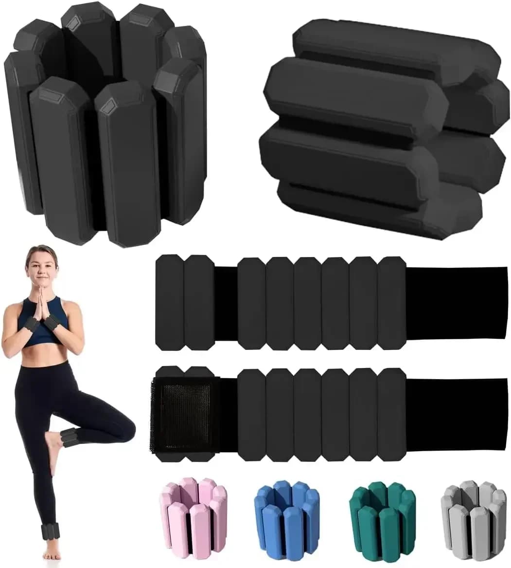 Bracciale ponderato Pesi per caviglia da polso indossabili Donna Uomo per Yoga Corsa Cardio Allenamento in palestra Pesi per bracciale regolabile per braccio e gamba
