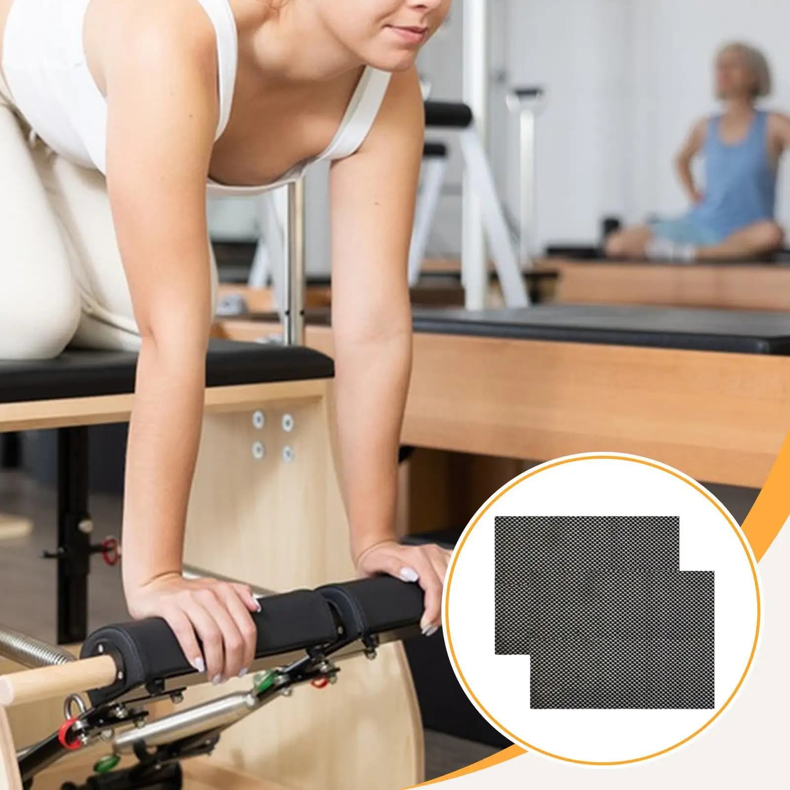 1 Paio di Tappetini Antiscivolo per Pilates, Tappetino Portatile Versatile per Reformer Pilates, Pad Antiscivolo per Yoga e Pilates Indoor e Outdoor