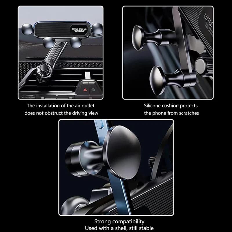 New Car Phone Holder Super Stable Long Arm Sucker Mount For Dashboard Air Vent Compatible With All Mobile Phone
