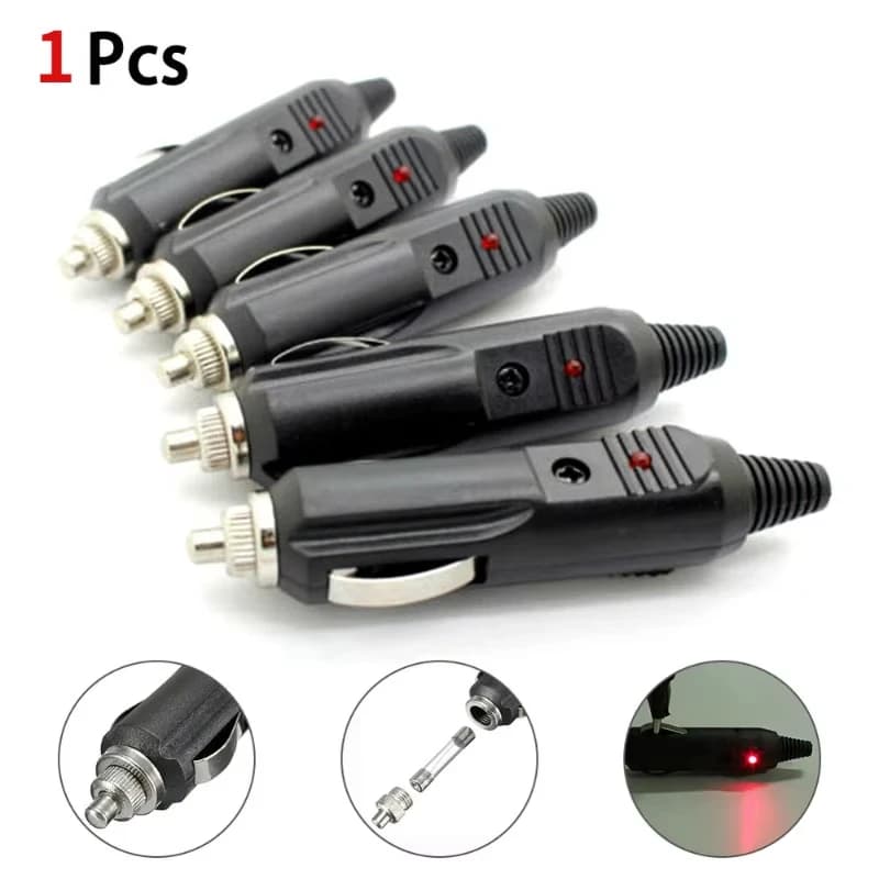 Presa accendisigari per auto maschio ad alta potenza 1PC 12V con LED resistente al calore resistenza alle alte temperature per il settore automobilistico