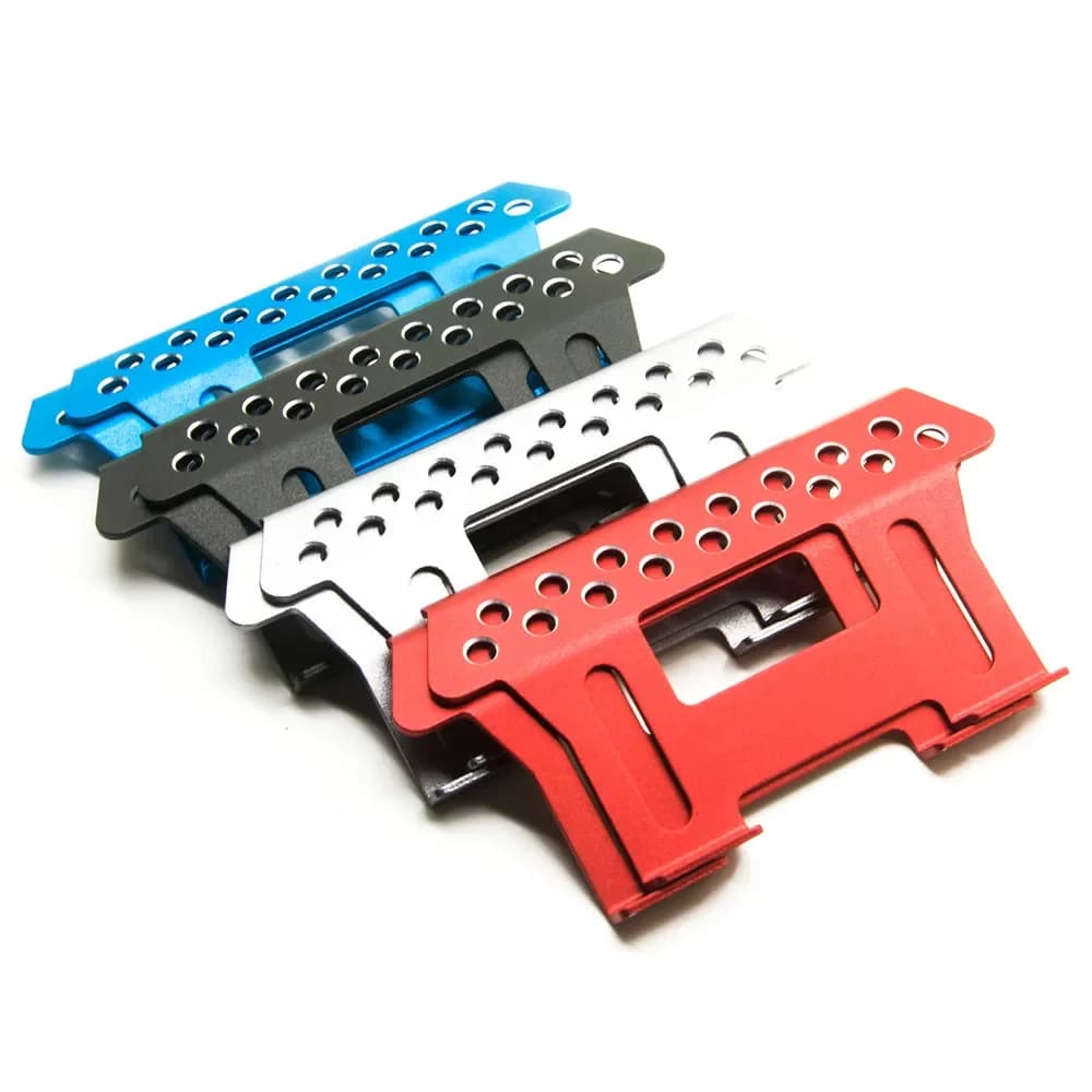 2 pezzi piastre laterali in alluminio pedali in metallo cursore per 1/10 RC Crawler Axial SCX10 RC4WD TF2 RGT 86100 90046 90047 parti di aggiornamento