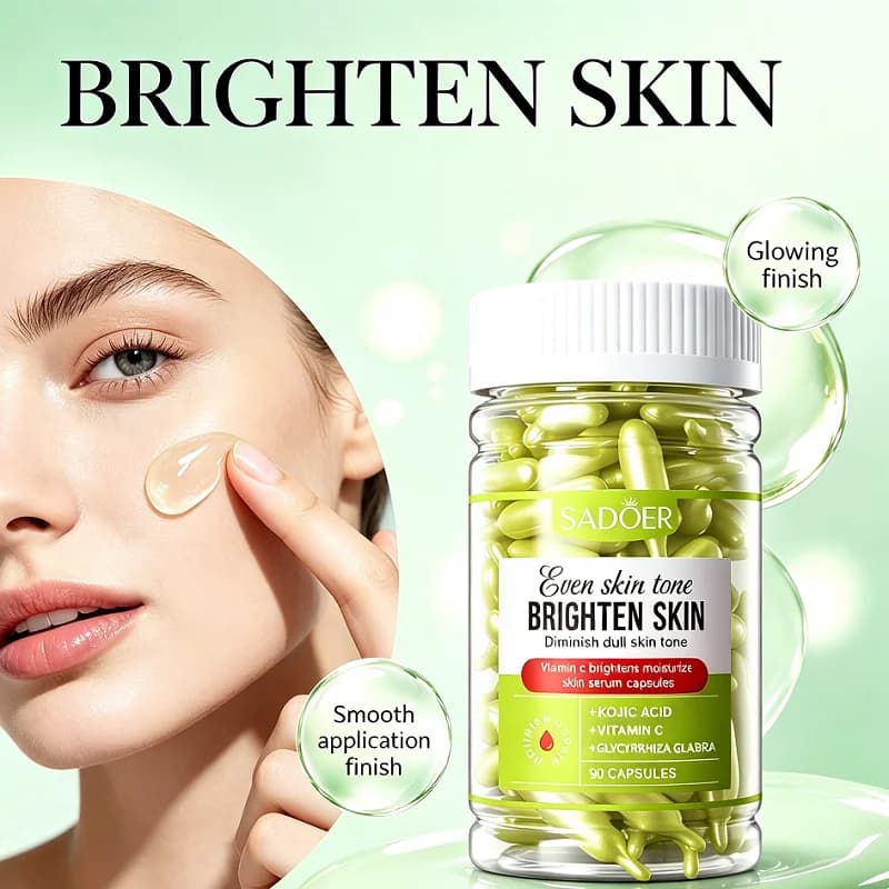 90 Capsules Vitamin C Essence Brighten Skin, Quickly Absorb, Refreshing And Non Greasy, Facial Skin Care