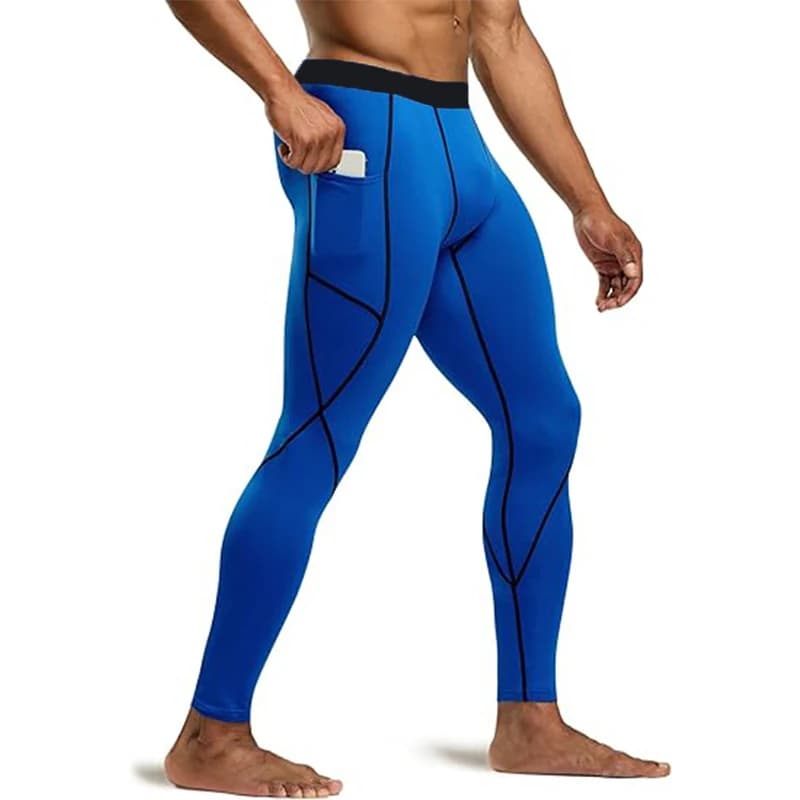 Leggings da corsa da uomo Collant sportivi da palestra ad asciugatura rapida Pantaloni da fitness a compressione da uomo Collant da basket per allenamento Crossfit Abbigliamento sportivo da uomo