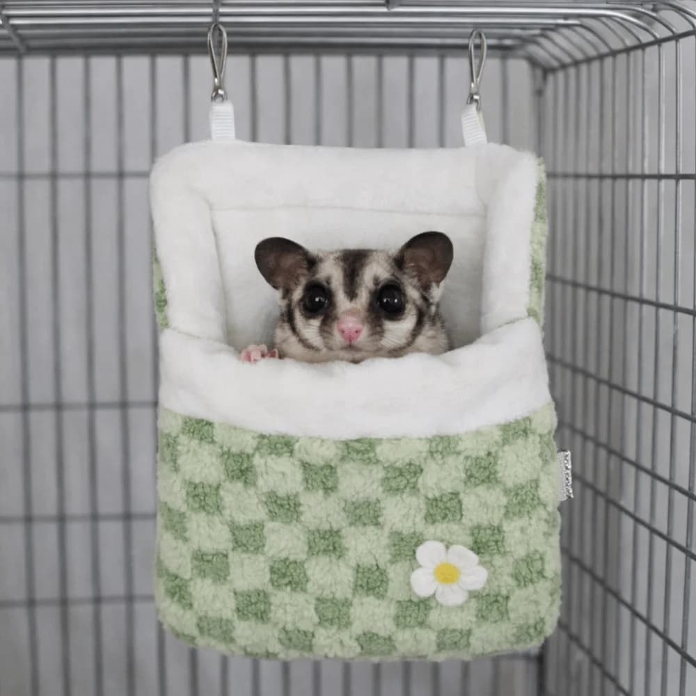 Hot and thick plush hammock for hamsters, comfortable velvet soft sleeping bag for flying parrots, cage accessory