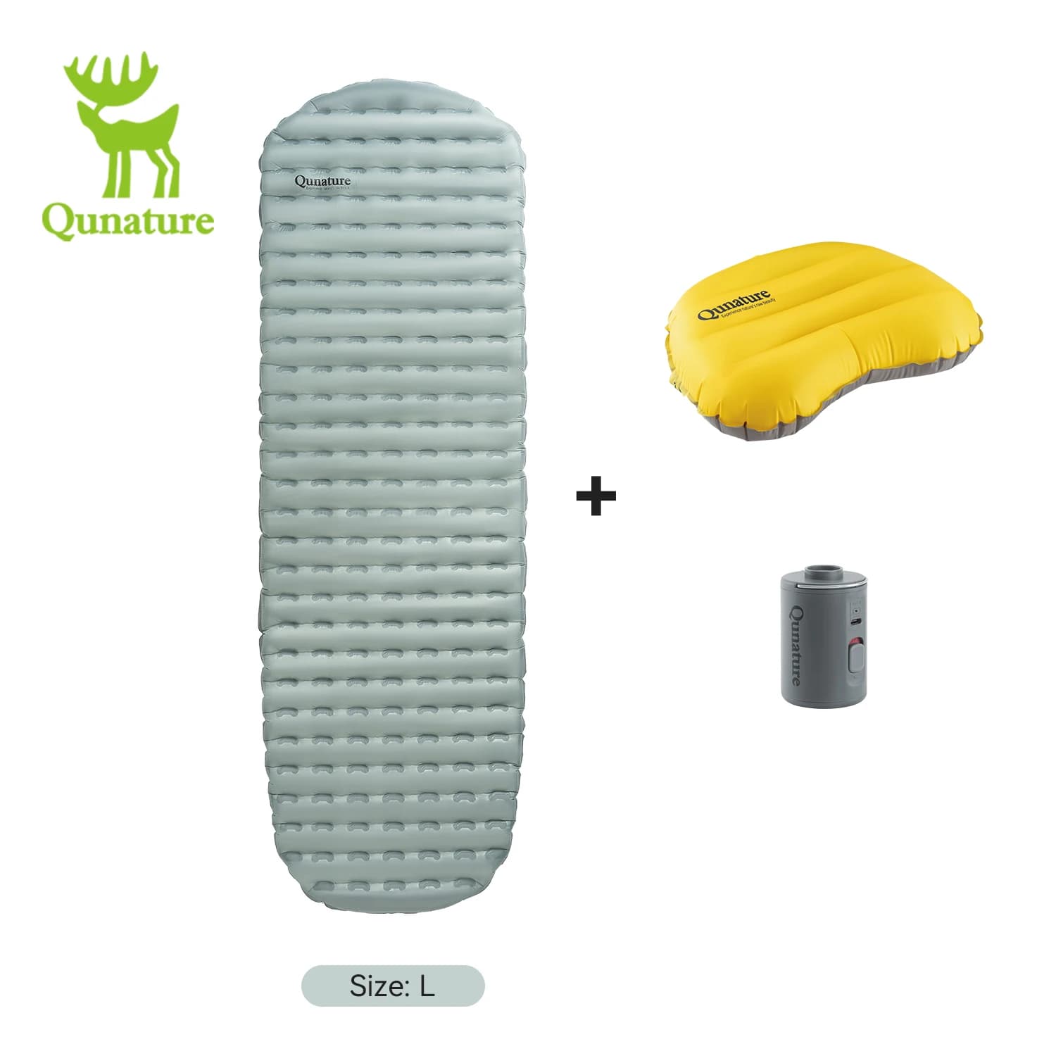 Qunature 3 pz/set campeggio esterno materasso gonfiabile letto per dormire escursionismo picnic tappetini da spiaggia cuscino pompa gonfiabile cuscino d'aria