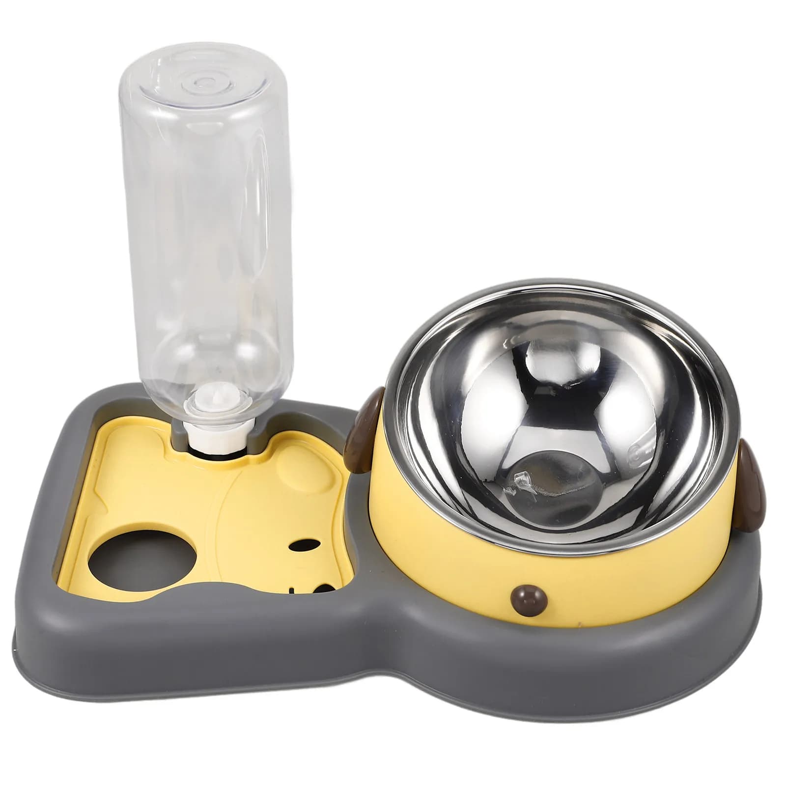 Distributore d'acqua automatico per gatti, mangiatoia per animali domestici, ciotola rimovibile per cibo e acqua, superficie liscia, facile da pulire, portatile per casa e negozio di animali