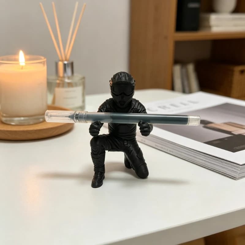 Portapenne a Forma di Ninja Stampato in 3D, Organizzatore per Cancelleria, Decorazione Creativa per Scrivania