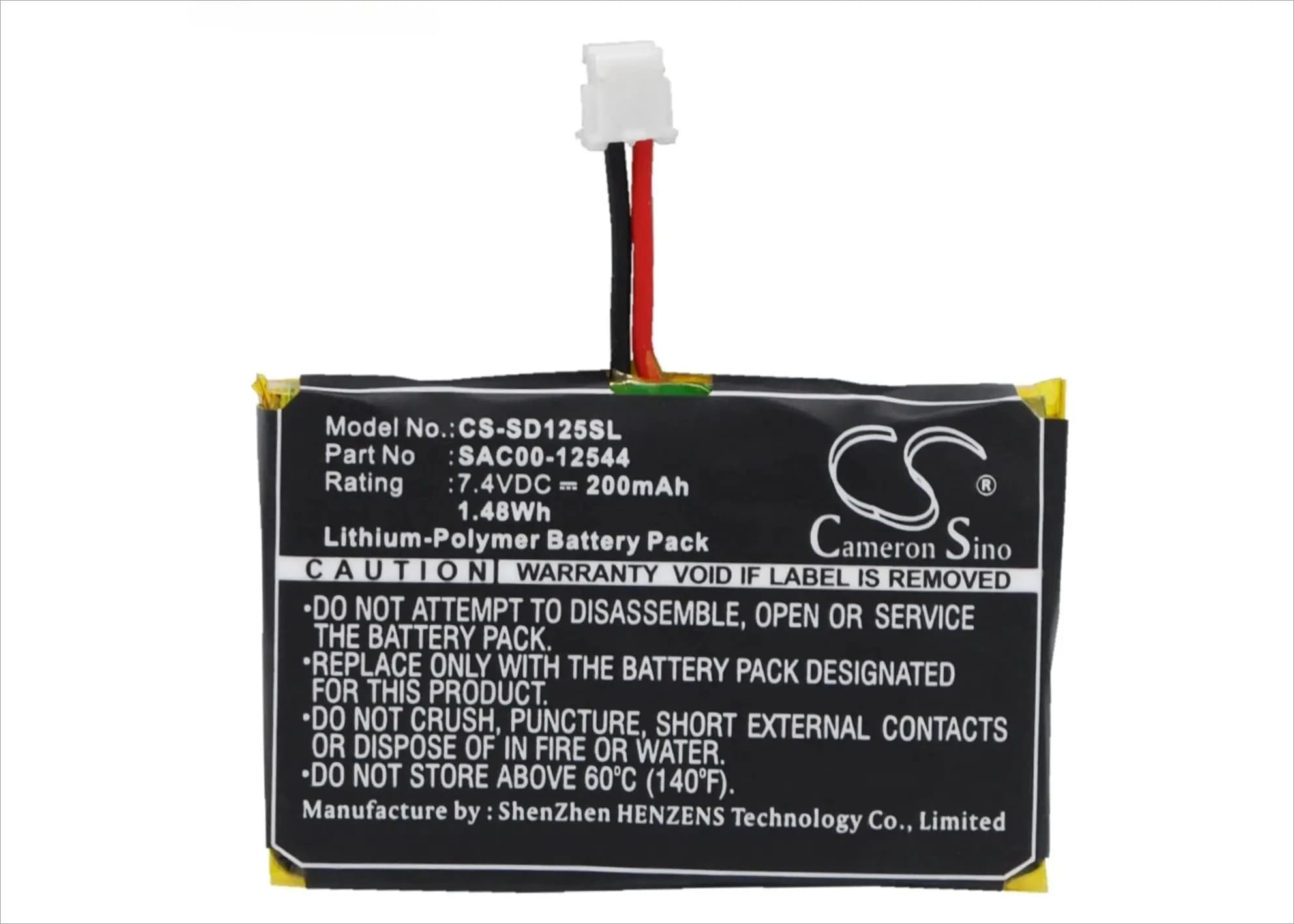 100% NUOVA Batteria da 200 mAh SAC00-12544 per SportDog SD-3225 SR-300,SD-1225,SD-1825, SD-2525,SD-1875, SR-300