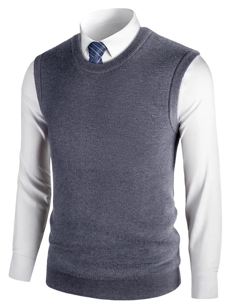 Gilet in Lana Lavorata a Maglia da Uomo Foderato in Pile, Caldo e Casual, per Autunno Inverno, Abbigliamento Invernale da Uomo per il Tempo Libero e la Vita Quotidiana
