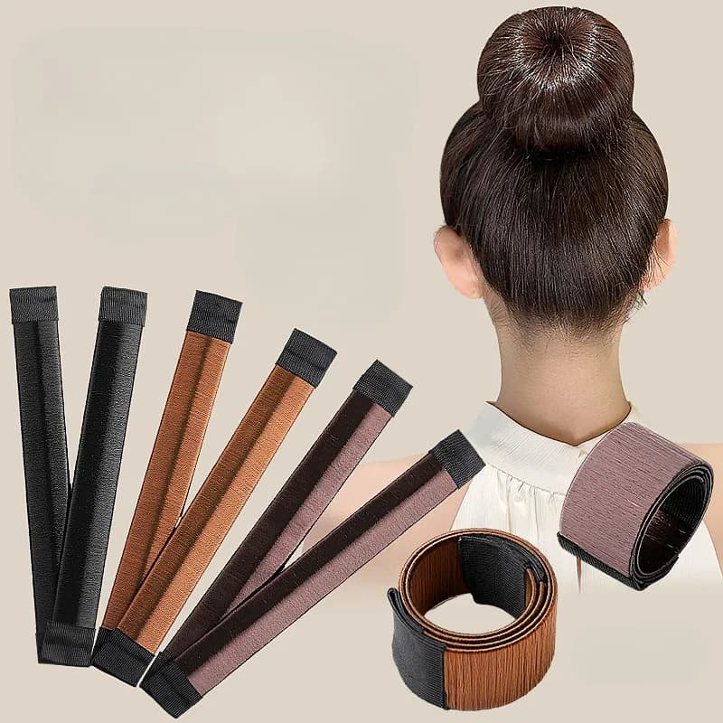Women's wig with twister ball head for simple nylon quick hair, French plate, lazy curling iron, sandwich maker, synthetic donuts, hair band