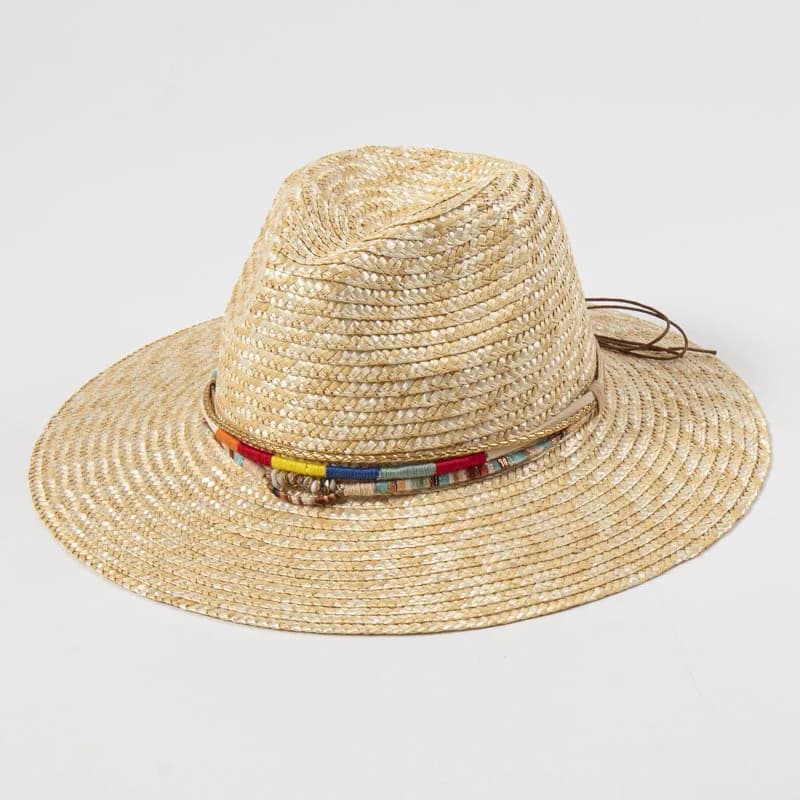 Spring Summer Colorful Ribbon Wheat Straw Hat Handwoven Fedora Jazz Unisex