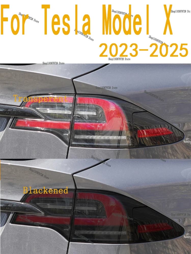 Per Tesla Model X (2023-2025) Faro posteriore Car Styling Adesivo Fari TPU Affumicato Nero fanale posteriore Pellicola protettiva accessori
