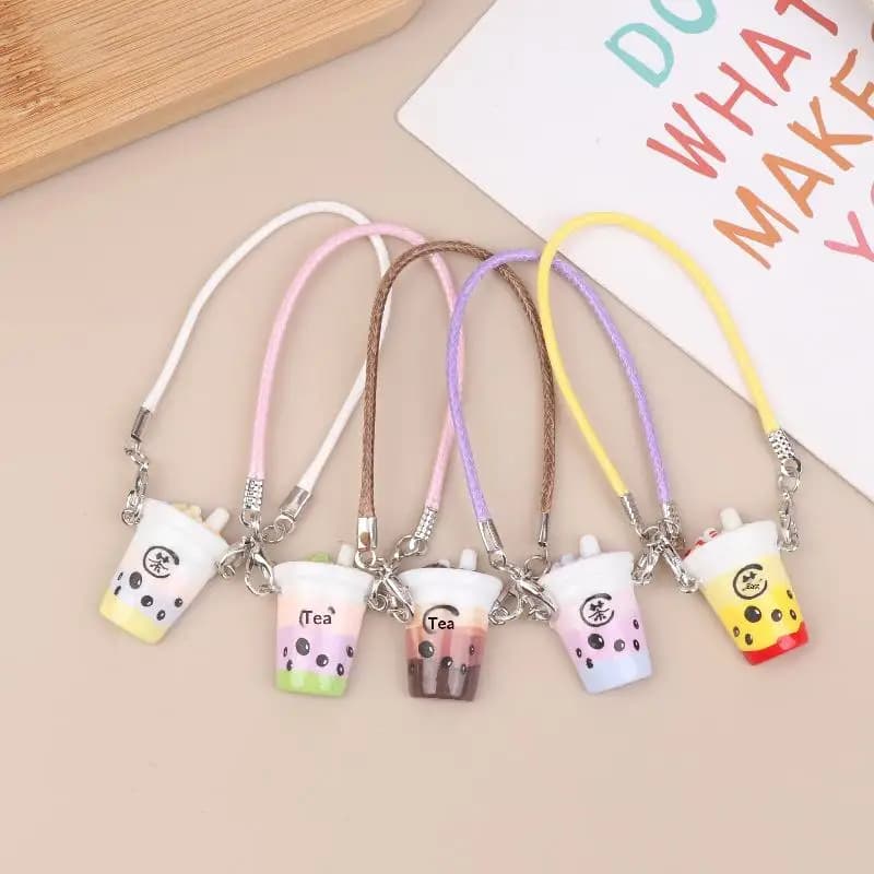 5/10 Pezzi Mini Borsa a Tracolla a Forma di Tazza di Bubble Tea, Simpatici Piccoli Ciondoli, Accessori per Vestiti, Decorazioni per Case delle Bambole, Giocattoli