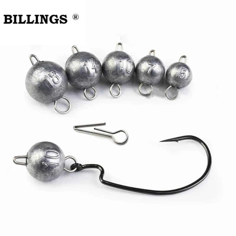 BILLINGS 10pcs Quick-Release Lead Lure Weights 3g-21g Universal Shaking Weight Texas Rig Fishing Accessories