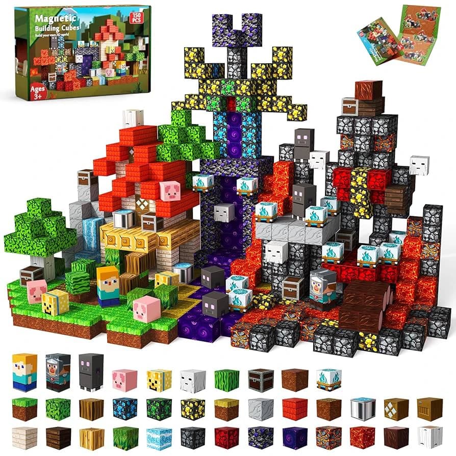 Set di blocchi di costruzione di piastrelle magnetiche da 50-300 pezzi, giocattoli educativi STEM per bambini dai 3 ai 8 anni, regalo di Natale creativo per ragazzi e ragazze