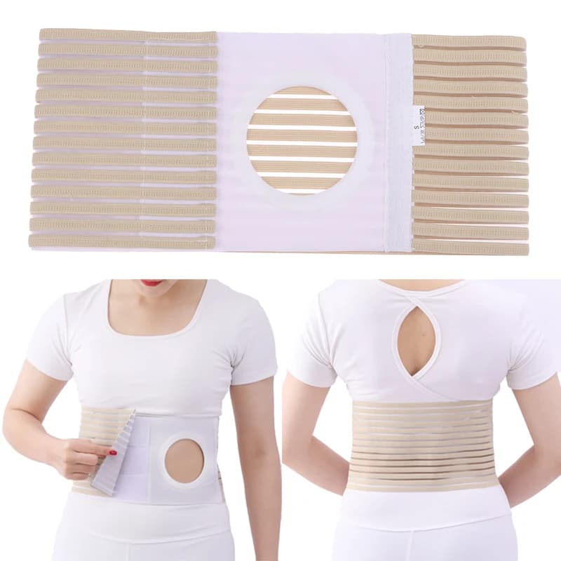 Cintura per ernia per stomia Cintura di supporto per stomia Avvolge Cintura per stomia Cintura di supporto per ernia per stomia unisex Legante addominale per uomo Donna
