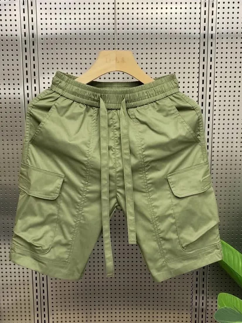 Pantaloncini da Lavoro Stile Americano a Gamba Dritta, Moda Estiva da Uomo, Pantaloni Sportivi a Cinque Punti con Grandi Tasche, Casual