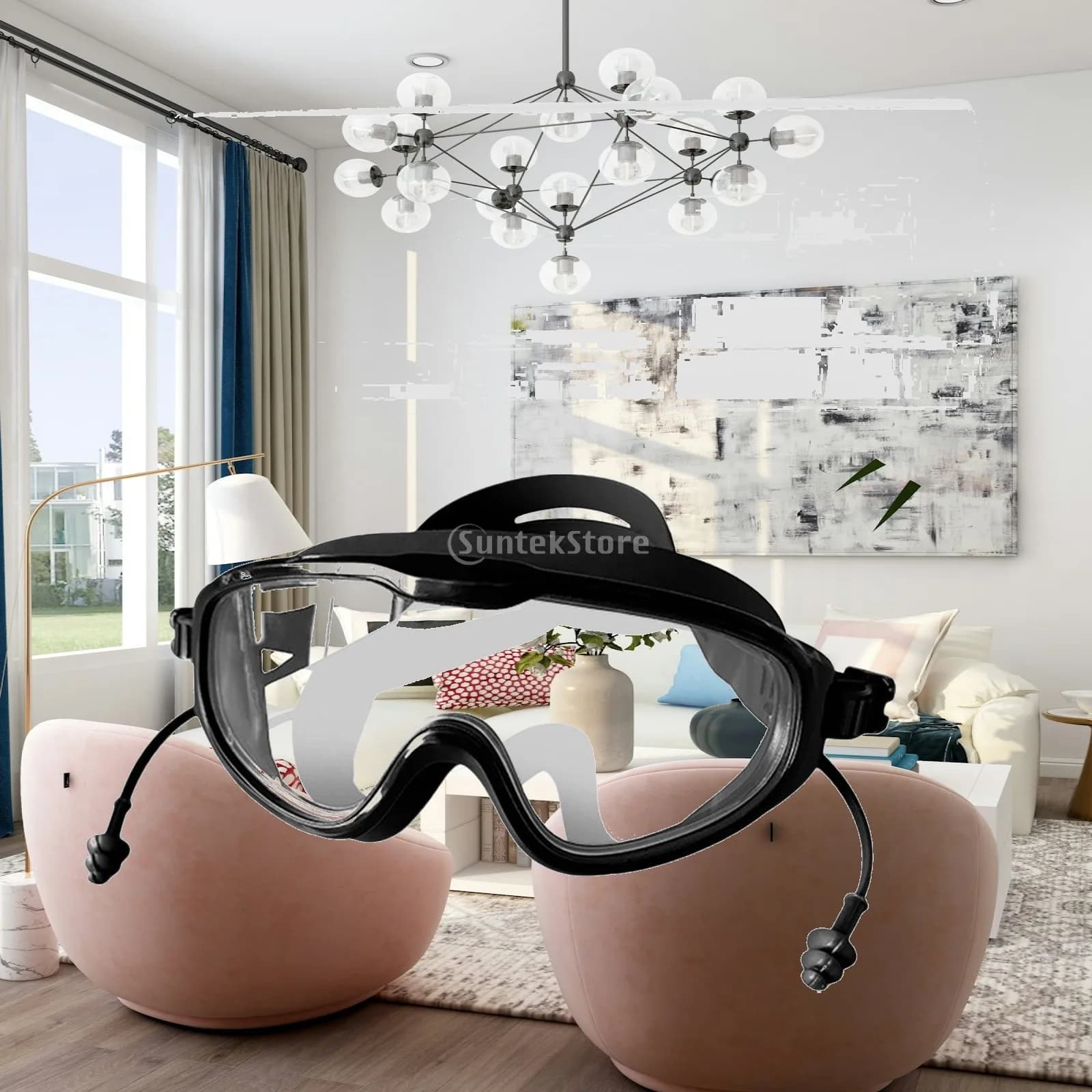 Anti Fog Silicone Swimming Goggles Wide Frame Adjustable Diving Glasses for Adults Water Sports Protection
