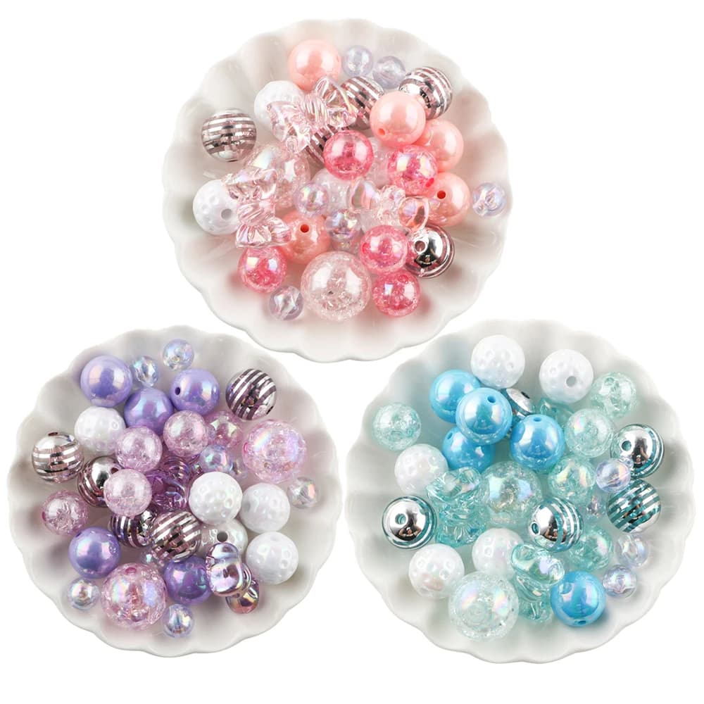 35 pz/borsa nuove perle acriliche perline sciolte per la creazione di gioielli fai da te portachiavi penna braccialetto collana accessori fatti a mano