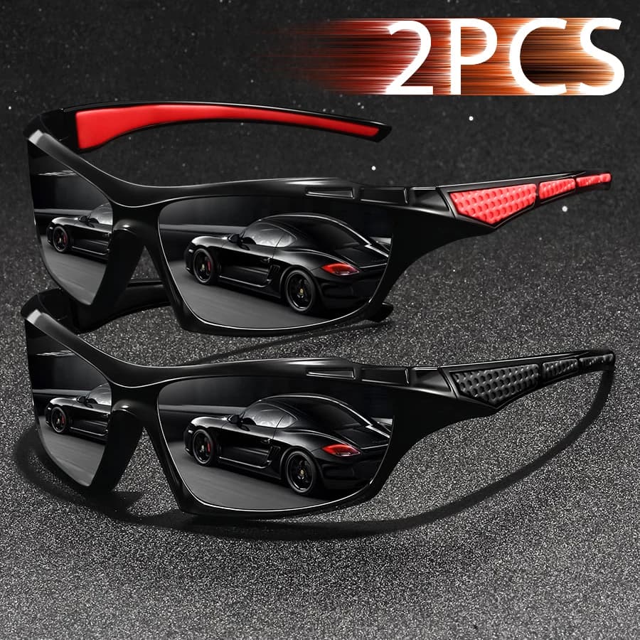 2PCS Classic Fashion Sports Sunglasses for Outdoor Fishing, Travel, Running, Driving - High-Quality Sun glasses