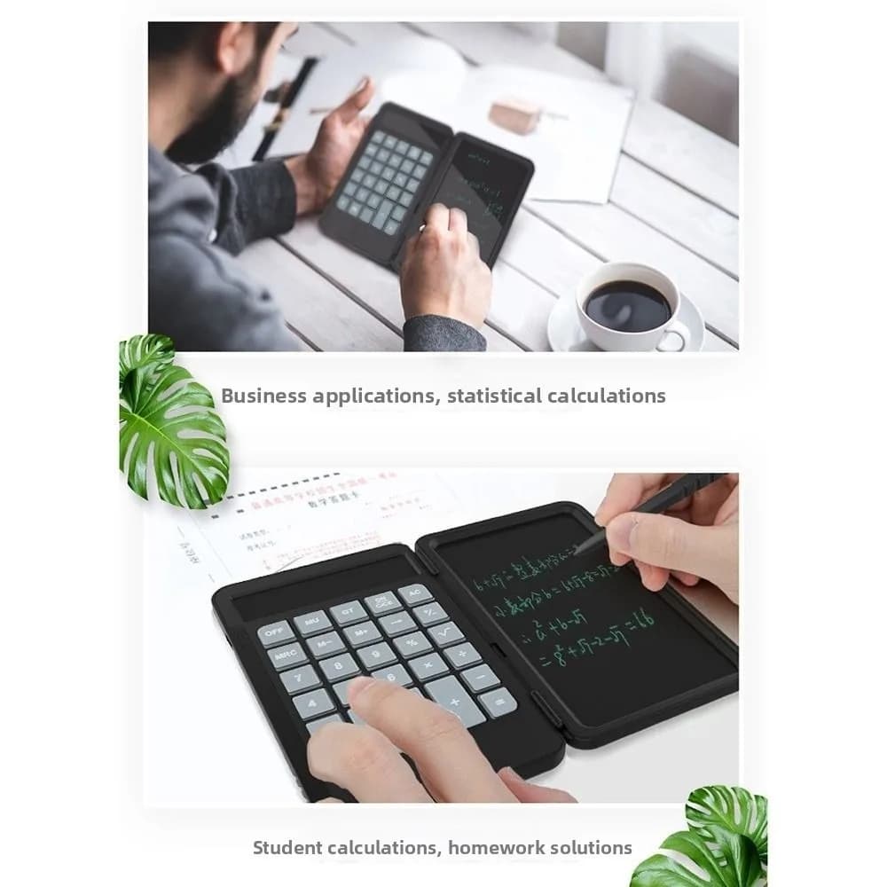 2in1 Scientific Calculator Large Screen Display Erasable Function Calculators with Tablet Multifunctional Foldable