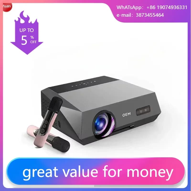 Proiettore Karaoke A10Q Supporto portatile Schermo a specchio Wifi 4K Full HD per proiettore esterno