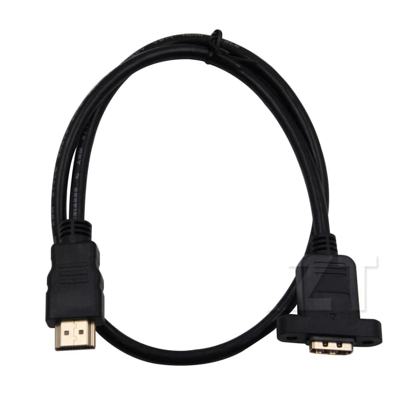 1 pcs gold plated extension cable compatible HDMI male to female with screw panel mounting for 1080P PSP HDTV 0.3M/0.5M/0.6M/1.0M