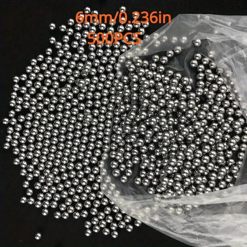 500 pezzi di sfere da caccia per fionda da 6/8 mm, sfere in acciaio ad alto tenore di carbonio, lucidate e temprate con precisione
