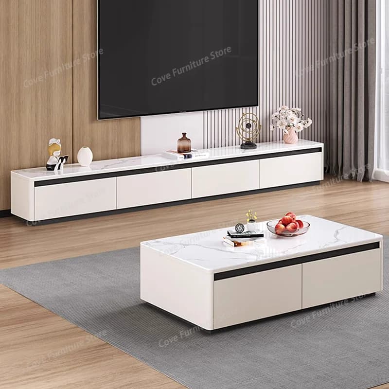 Mobile TV in Legno per Soggiorno, Tavolo Porta TV Estetico e Portatile, Supporto TV di Lusso, Arredamento Italiano