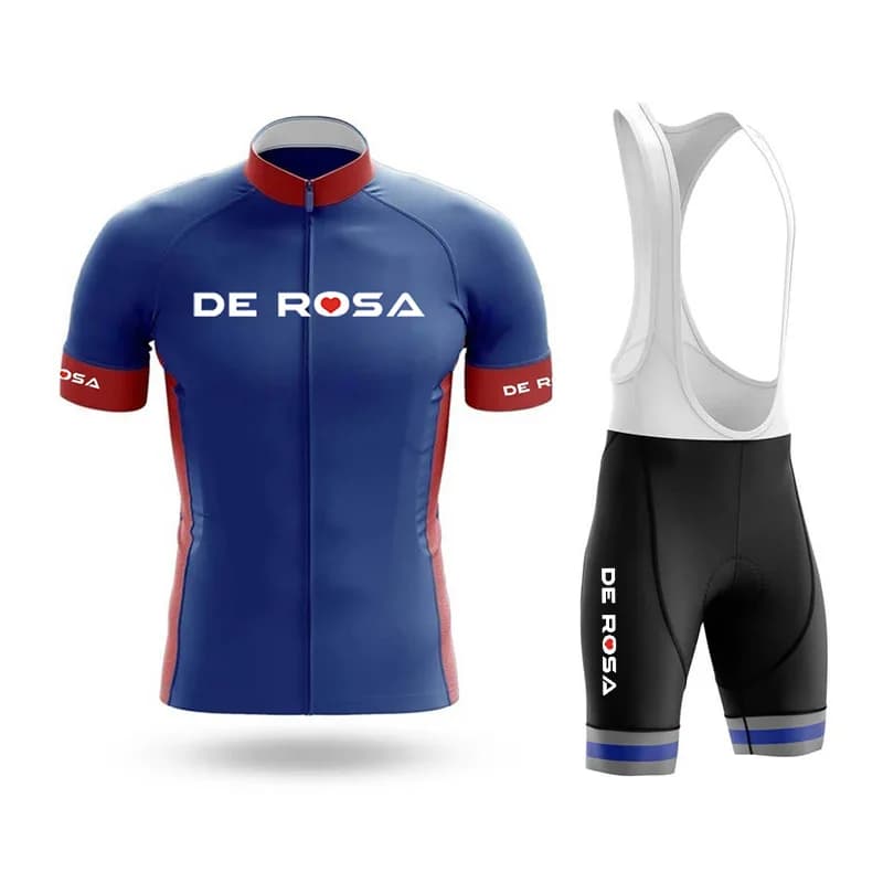 Set maglia da ciclismo estiva da uomo rosa, maglia a maniche corte leggera e traspirante, pantaloncini imbottiti 3D, abbigliamento da ciclismo su strada