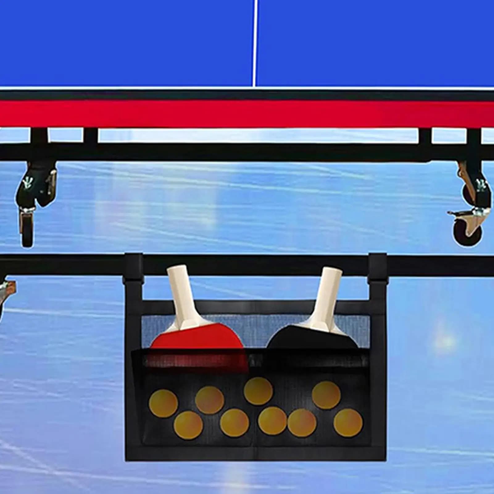Porta Racchette da Ping Pong, Attrezzatura per Allenamento, Borsa a Rete per Racchette, Supporto per Racchette e Palline da Ping Pong per Intrattenimento