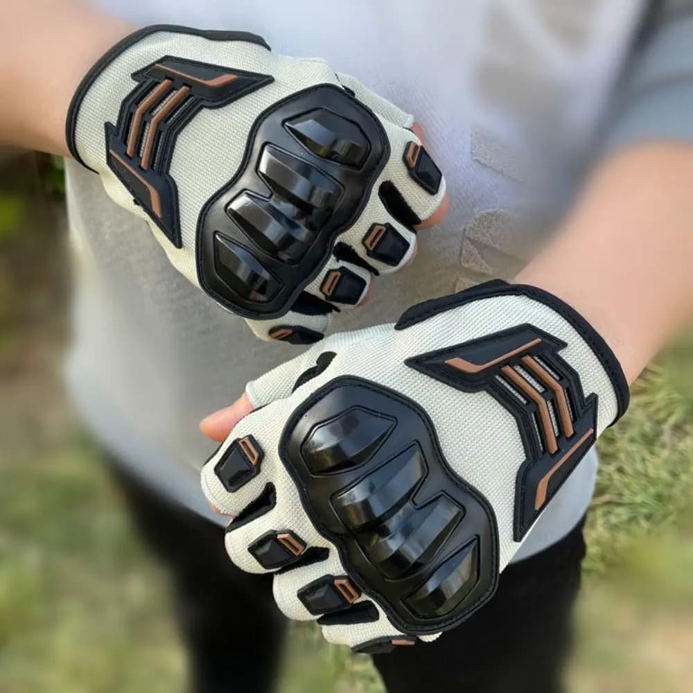 Wear Resistant Half Finger Gloves Breathable Anti-Slip Motorcycle Gloves Drop Resistant Half Finger Design Bicycle Gloves