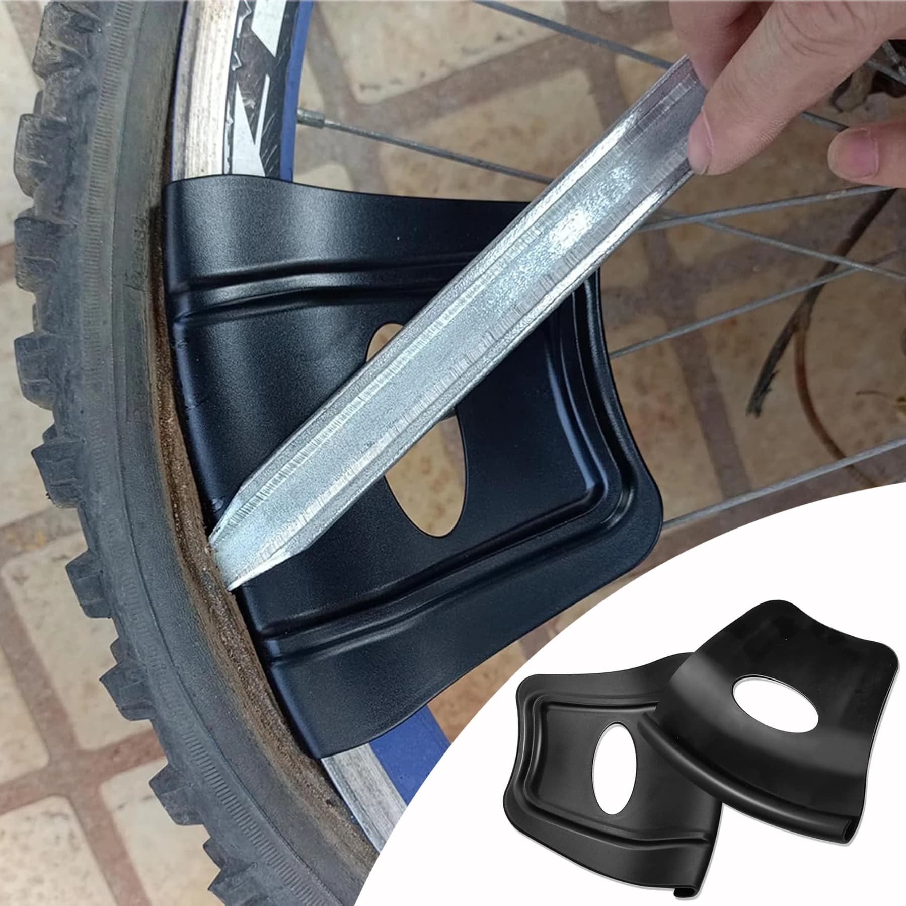 Installazione di pneumatici per pneumatici per biciclette per moto Protezioni per cerchioni Protezioni per cerchioni Scudo per pneumatici per ruote per strumento di riparazione per motociclette