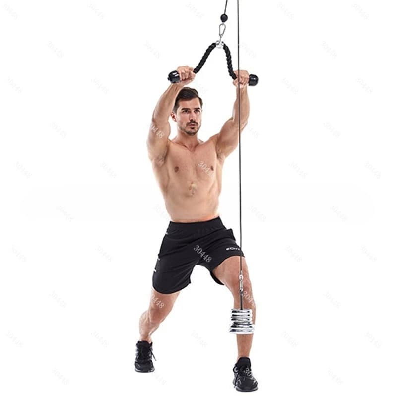 Tricipitation tool with steel cable, vertical traction machine, traction bar for home use, fitness equipment, endurance trainer